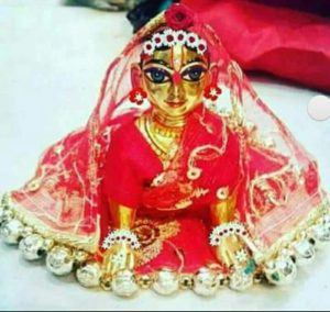 Radharani or Kishori Ji or Bal Radharani Deity / Murty / Statue made of Asthadhatu Original