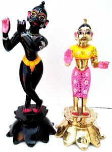 Radha Krishna 15 Inches Metal Deity
